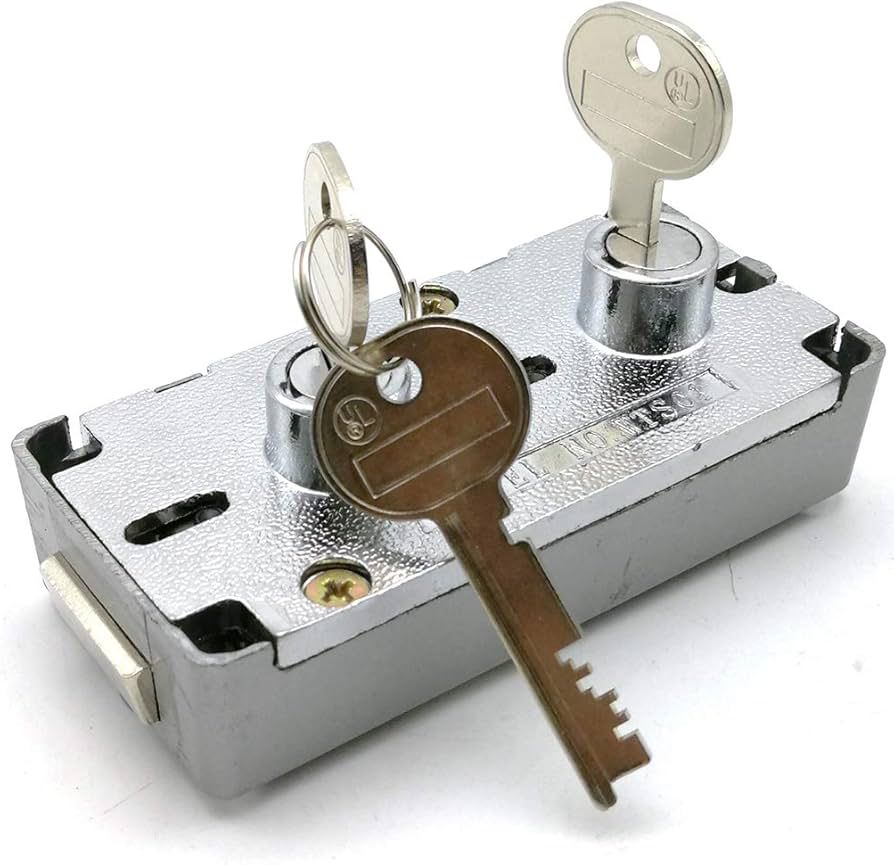 Dual Nose Safe Deposit Lock with Changeable Renter Key and Guard Key